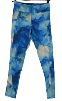 Dámské modré vzorované sportovní legíny Crane 