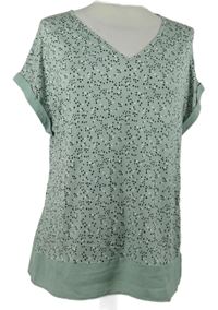 Dámské mátové puntíkované tričko Matalan