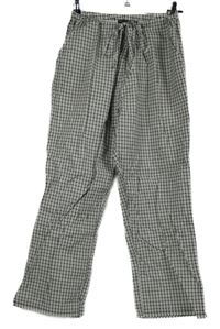 Dámské bílo-černé kostičkované crop kalhoty Asos 