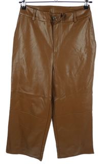 Dámské hnědé koženkové culottes kalhoty Ever.me 