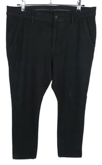 Pánské černé slim kalhoty C&A vel. 36/32
