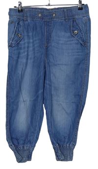 Dámské modré capri lehké rifle Denim vel. 28