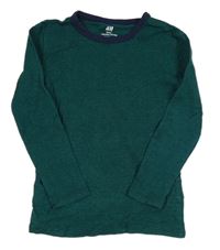 Zeleno-tmavomodré melírované triko H&M