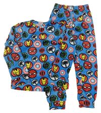 Modré plyšové pyžamo s Avengers Marvel