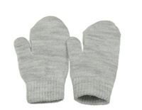 Světlešedé třpytivé pletené rukavice F&F
