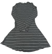 Černo-bílé pruhované šaty PRIMARK