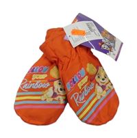 Nové- červené šusťákové zimní rukavice s Paw PAtrol Nickelodeon