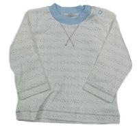 Bílo-modré vzorované triko Kris x kids