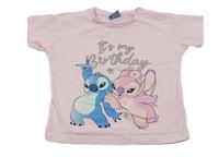 Světlerůžové tričko se Stichem Disney