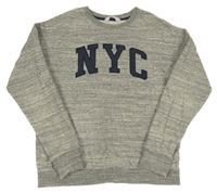 Šedá melírovaná mikina s písmeny H&M