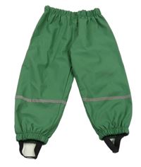 Zelené nepromokavé podšité kalhoty s proužkem Kiki&Koko
