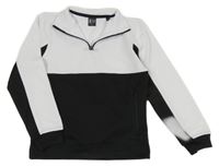 Bílo-černá sportovní mikina