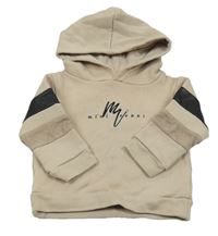 Béžovo-černá mikina s kapucí River Island