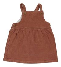 Hnědo-růžové laclové šaty Tu