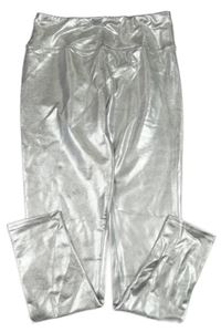 Stříbrné lesklé legíny ERgeenomixx