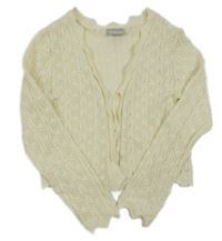 Smetanový perforovaný pletený cardigan Matalan