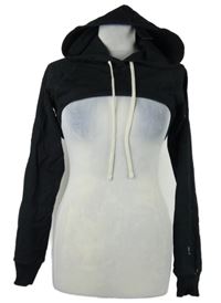 Dámská černá crop mikina s kapucí Vanquish 