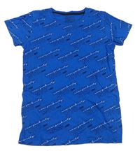 Modré tričko s nápisy Urban