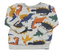 Šedá mikina s dinosaury Matalan