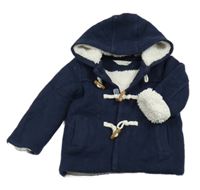 Tmavomodrá zateplená bunda s kapucí John Lewis