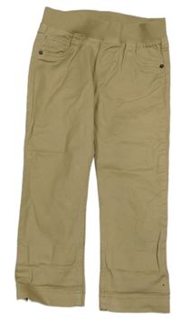 Béžové riflové kalhoty s úpletovým pasem H&M