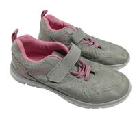 Šedo-růžové prodyšné botasky vel.34