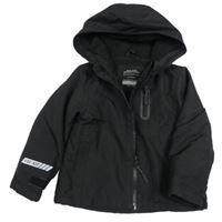 Černá šusťáková jarní bunda s kapucí Primark