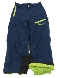 Tmavomodré šusťákové zimní oteplovačky the edge