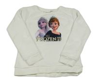 Bílá chlupatá mikina s Frozen H&M