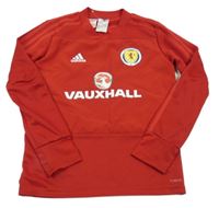 Červené sportovní triko s potiskem Adidas