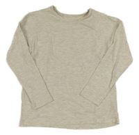 Béžovo-šedé melírované triko Tu