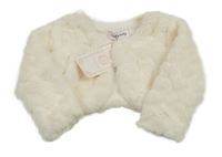 Nové - Smetanové kožešinové podšité bolérko 