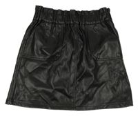 Černá koženková paper bag sukně Primark