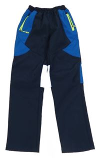 Tmavomodro-modré softshellové kalhoty 