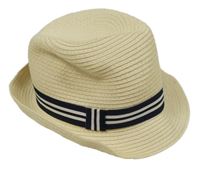 Béžový slamák se stuhou H&M