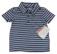 Nové - Tmavomodro-bílé pruhované polo tričko Tommy Bahama