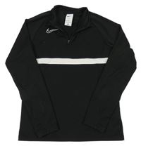 Černo-bílá funkční sportovní mikina s logem Nike