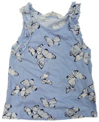 Světlemodrý top s motýly H&M