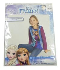 Tmavorůžovo-modré triko s Frozen Disney