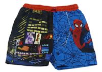 Tmavomodro-modré plážové kraťasy se Spider-manem LC Waikiki