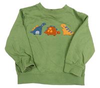 Zelená mikina s dinosaury Next 