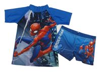 2set - Tmavomodré UV tričko se Spider-manem + kraťasy zn. Marvel