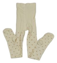 Smetanové punčocháče s puntíky H&M