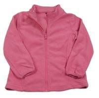 Růžová fleecová propínací mikina F&F