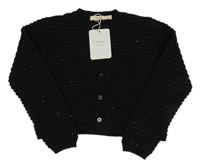 Nové - Černé třpytivé svetrové bolerko Sfera 