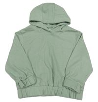 Světlezelená žebrovaná mikina s kapucí Primark