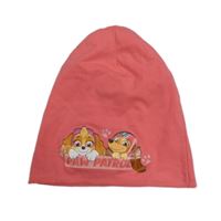 Růžová bavlněná čepice s Paw Patrol