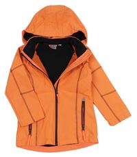 Neonově oranžová softshellová bunda s kapucí Kiki&Koko