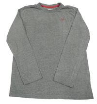 Šedé melírované triko Crew