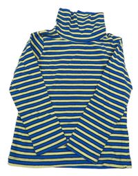Modro-žluté pruhované triko s rolákem Lupilu 